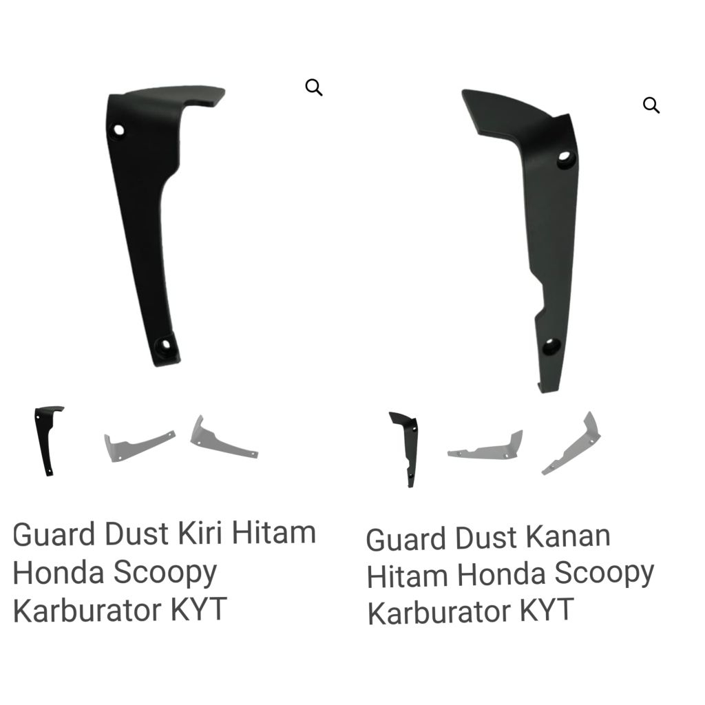 Guard Dust Kiri Kanan Set Scoopy Karbu 83540 83640-KYT-940 Ori Honda Genuine Parts