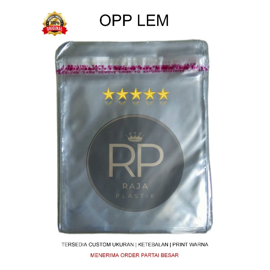 PLASTIK OPP LEM 12×12+3/0.32