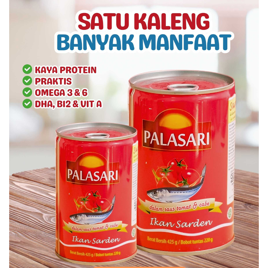 

Palasari Sarden Kaleng Saus Tomat Cabe - 155gr / 425gr