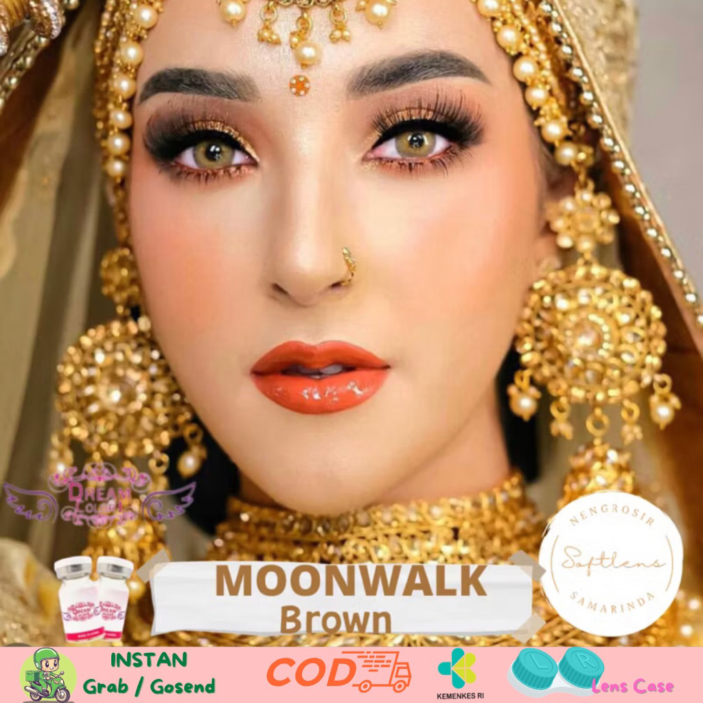 DREAMCOLOR MOONWALK BROWN SOFTLENS / MOONWALK KEMASAN BOTOL KACA || NORMAL