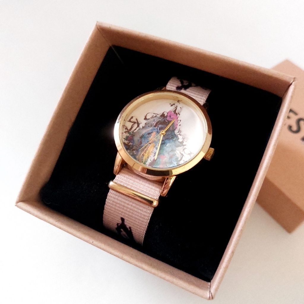 Freestyle 2020 Art Exhibition Wrist Watch Ohno Satoshi Jam Tangan Unisex Pria Wanita Motif Ilustrasi