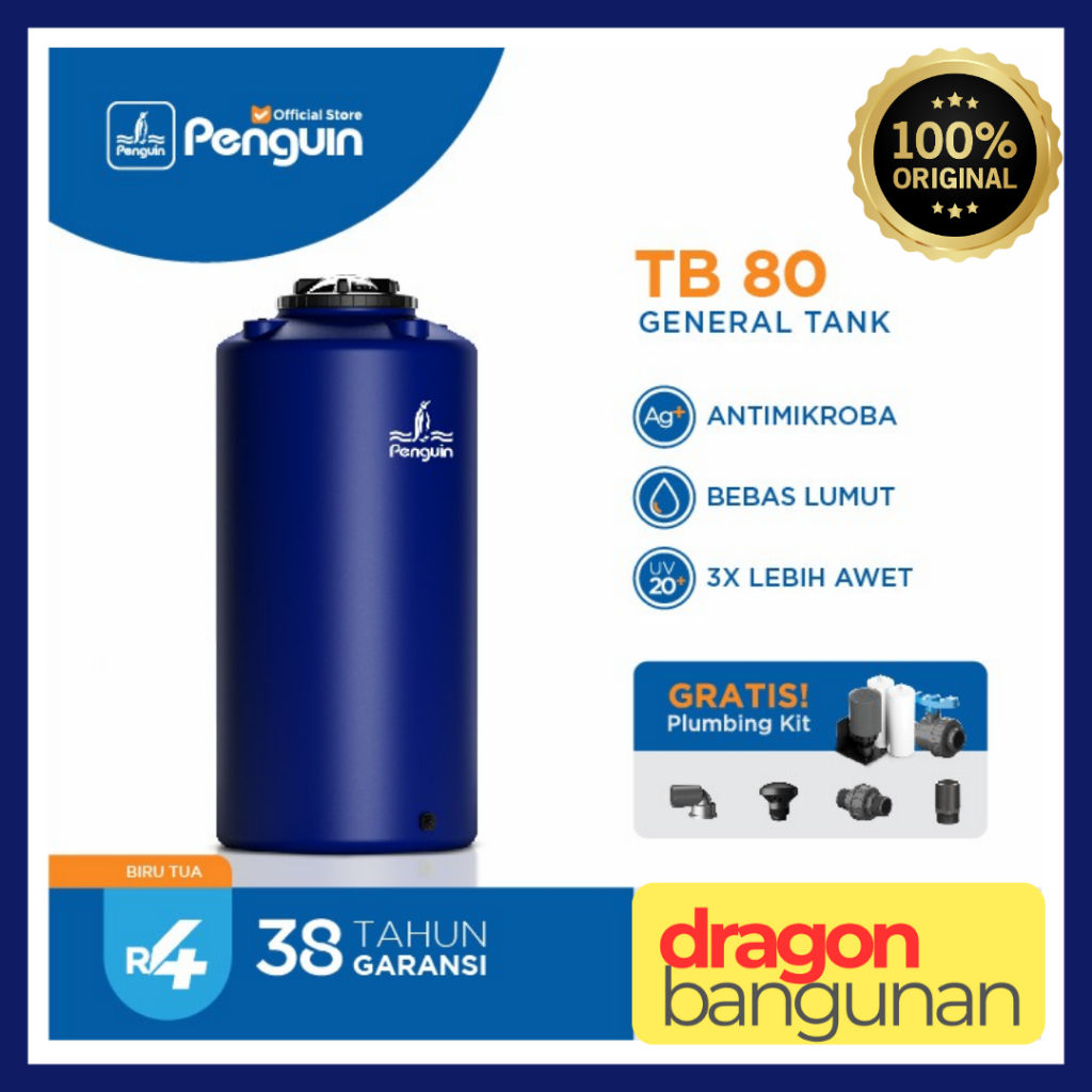 Tangki Air Penguin TB 80 Biru Tua / Toren Air Penguin 800 Ltr / Tandon Penguin