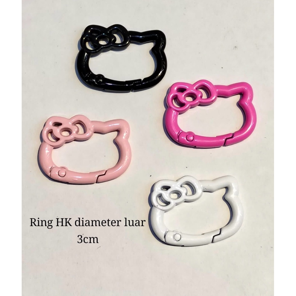 Ring Besar Carabiner Gantungan Kunci Kepala Hello Kitty