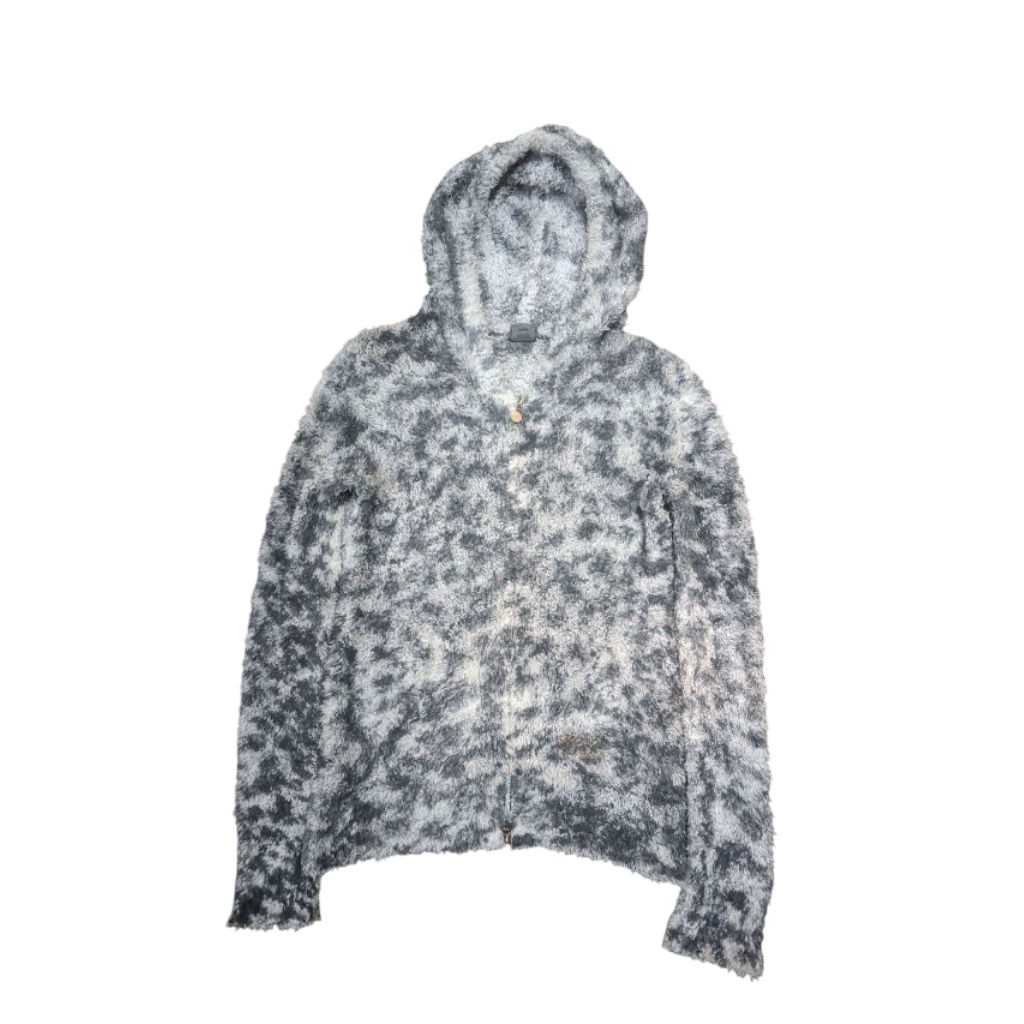 Zphoodie pique fleece knitwear bulu fuzzy tiedye