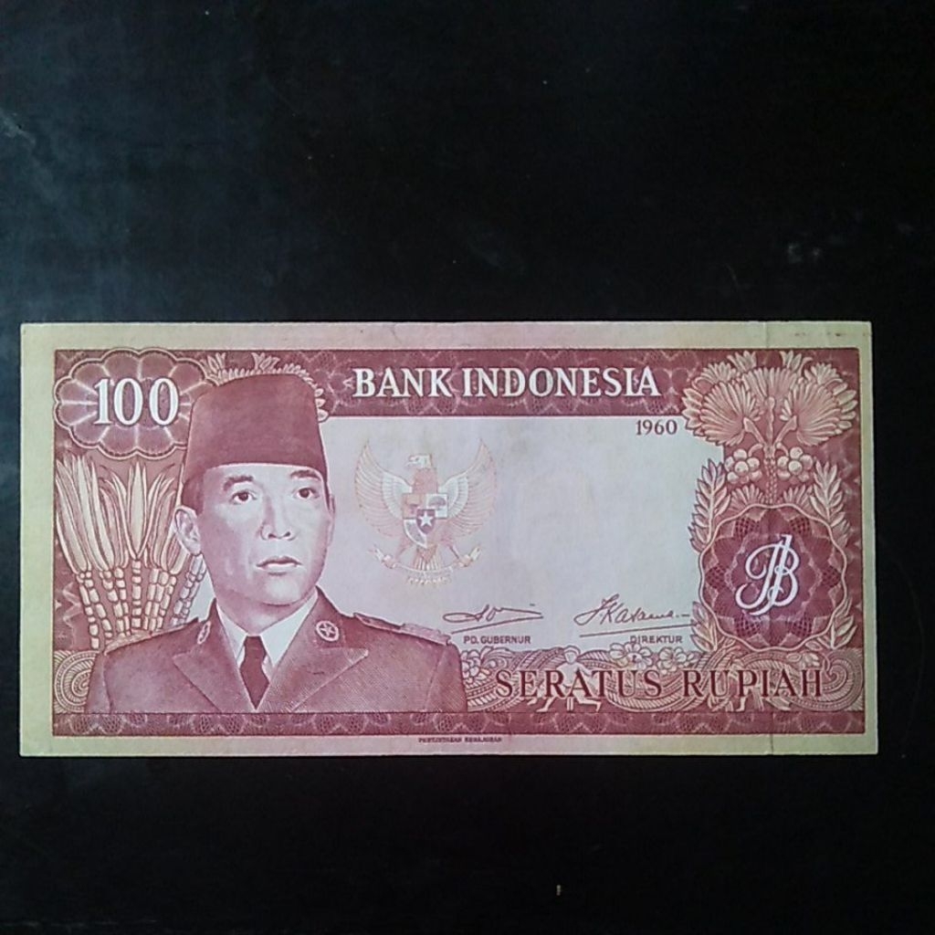 UANGKUNO 100 RUPIAH SUKARNO THN 1960