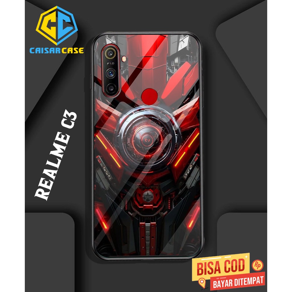 Case Realme C3 - Casing Realme C3 - ( ROBOT ) - Case Hp - Casing Hp - Softcase Hp - Softcase Glass K