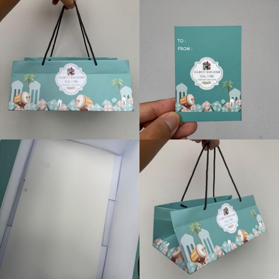 

Paperbag idul fitri ukuran 31x19x13 cm colourful mosque