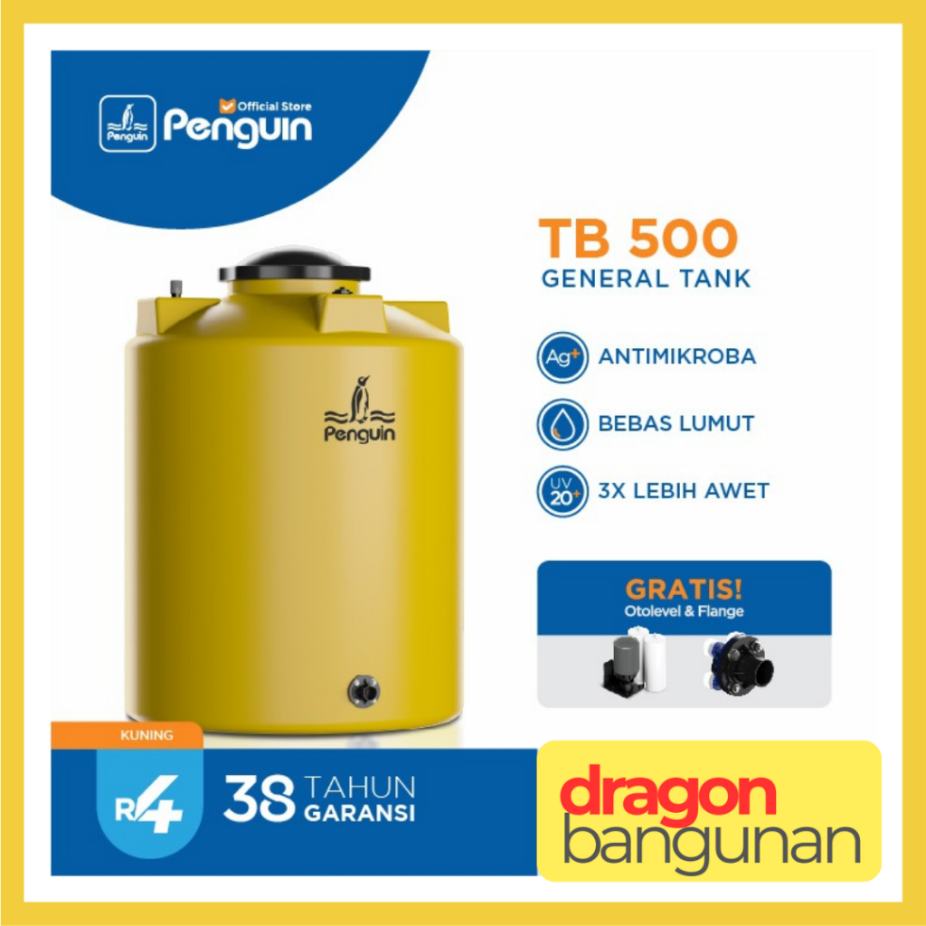 Tangki Air Penguin TB 500 - Toren Tandon Air Penguin 5000 Liter - Kuning