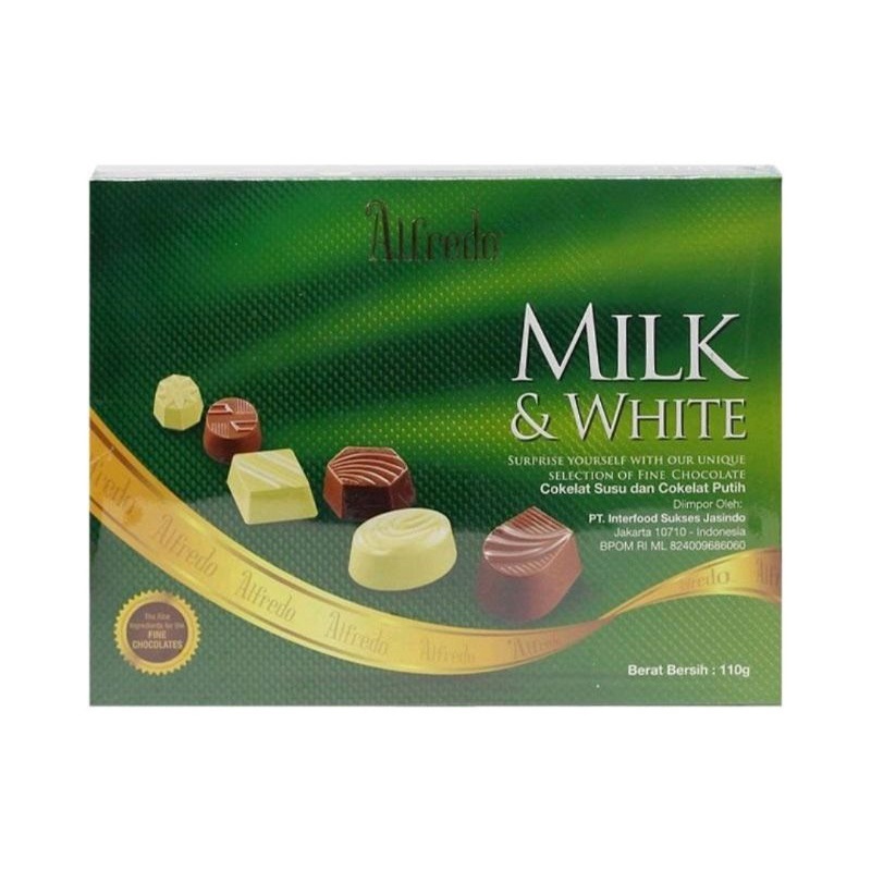 

ALFREDO COKELAT MILK & WHITE 110g