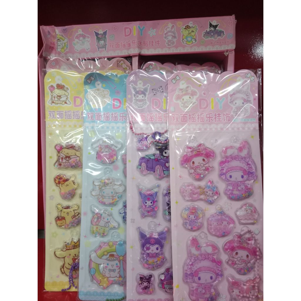 

STICKER AIR GLITTER TIMBUL SANRIO/STICKER DIY GANTUNGAN KUNCI SANRIO