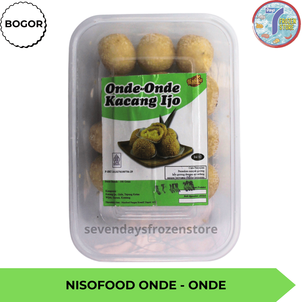 

Nisofood Onde - Onde Kacang Hijau Beku Frozen 200 Gr