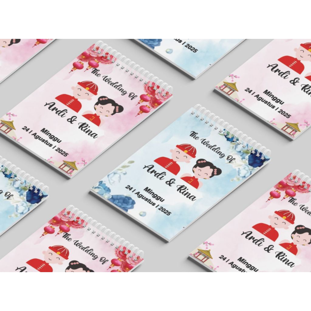 

Souvenir pernikahan notes notebook custom sesuai undangan ulang tahun seminar berbagai acara