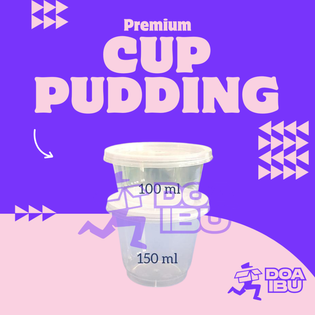 CUP DM 100ML DAN 150 ML R CUP / CUP PUDDING TEBAL ISI 25 PCS THINWALL CUP MERPATI DM 150ML R Cup - 1