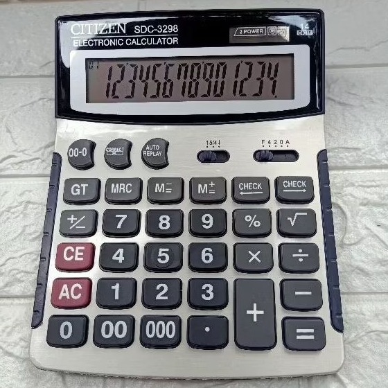 

TERMURAH‼️KALKULATOR DAGANG BESAR CITIZEN ORIGINAL CT 3298 / 14 CHECK CORRECT ( Asli Sinar Matahari Tanpa Batere )