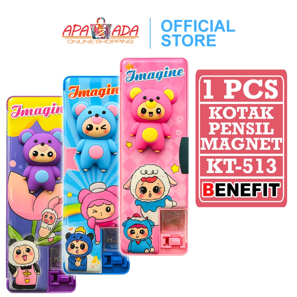 

Apazada - Kotak Pensil Magnet 2 Sisi Karakter Ada Serutan / Tempat Pensil Imagine KT-513