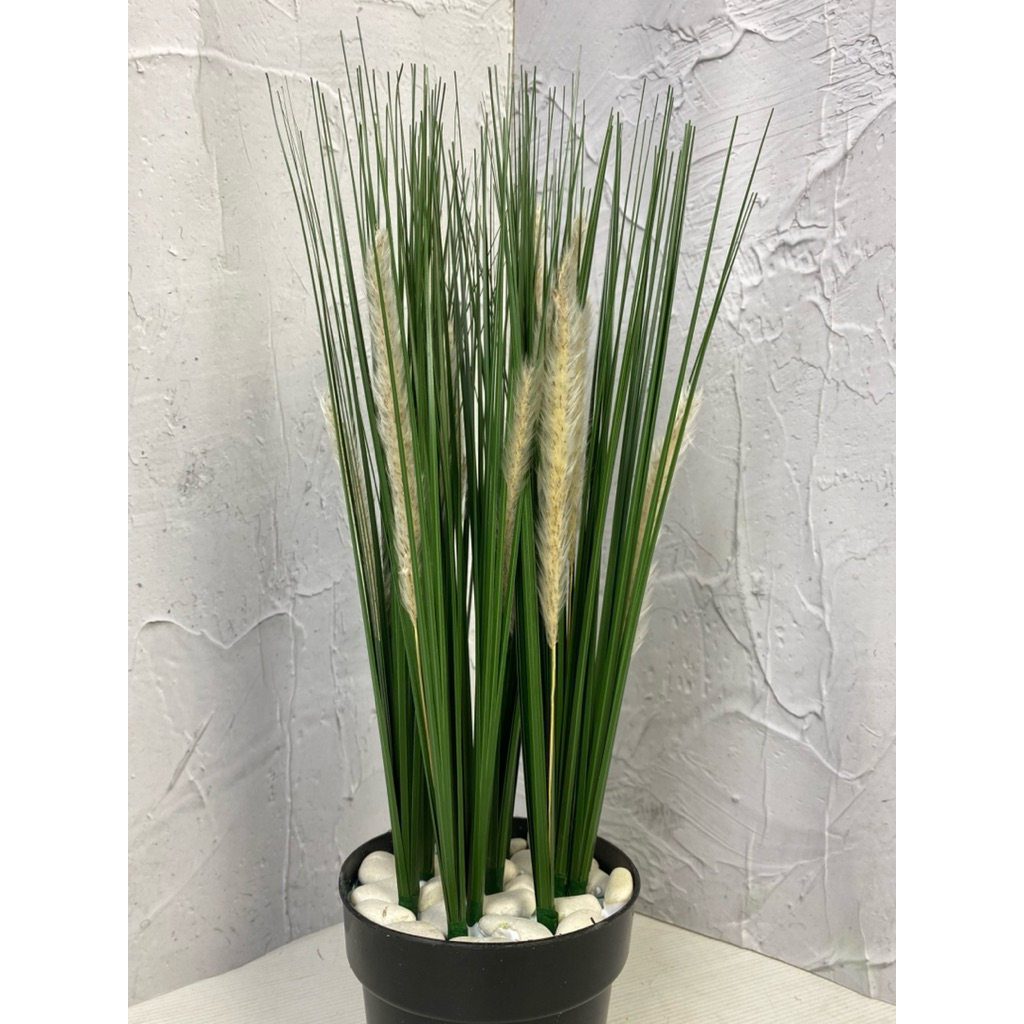 Tanaman rumput ilalang palsu dekorasi pajangan meja