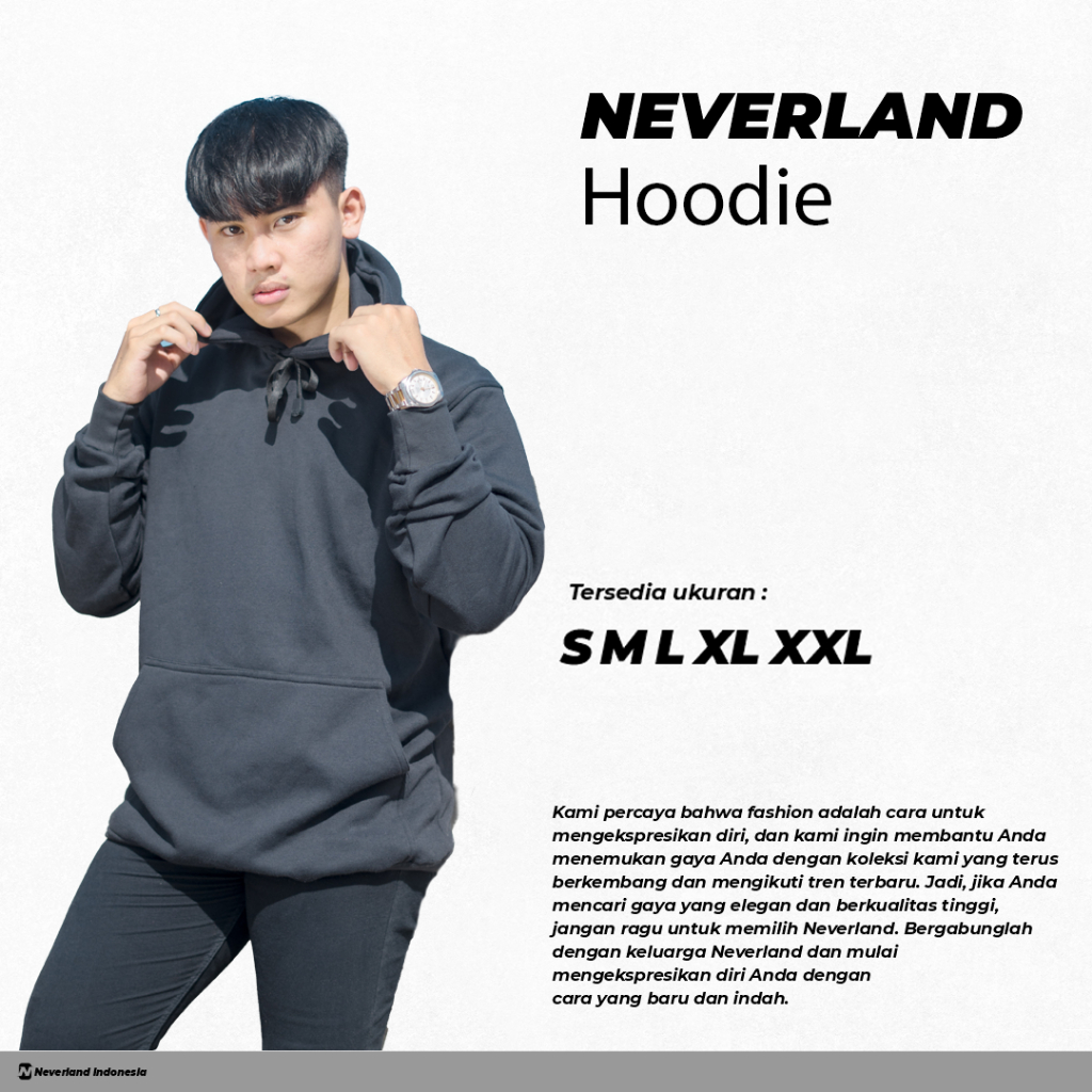 Neverland Sweater Hoodie Pria Dan Wanita