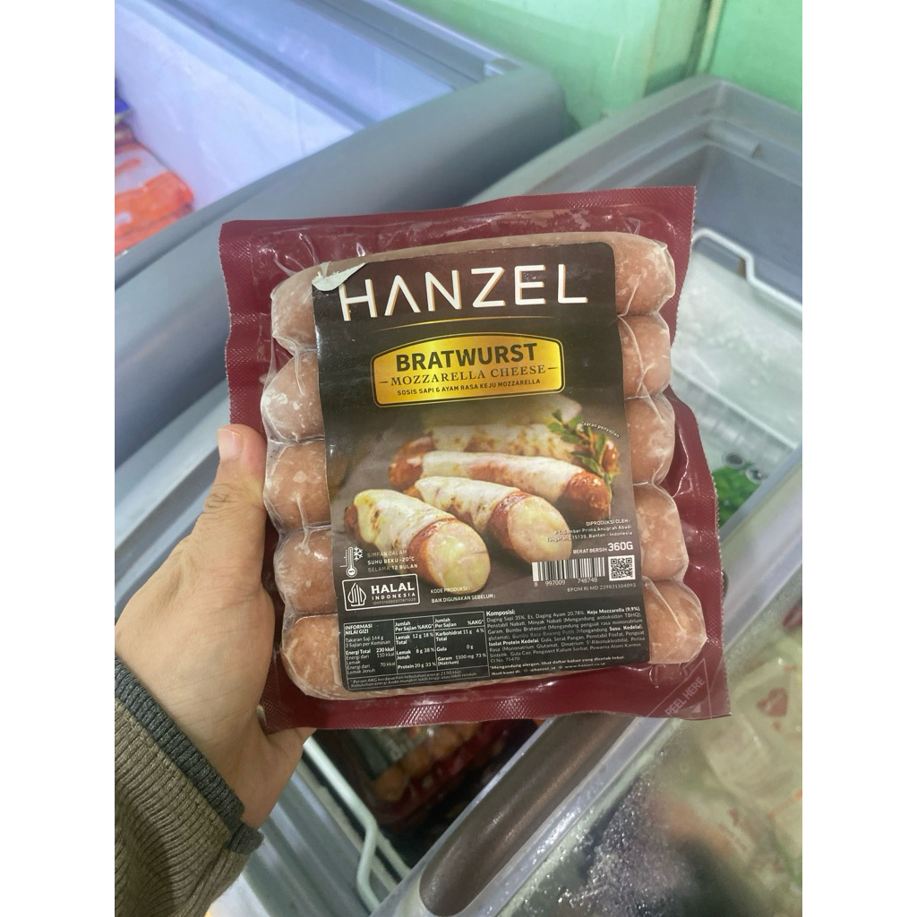 

Hanzel sosis sapi & ayam rasa keju mozzarella 360g