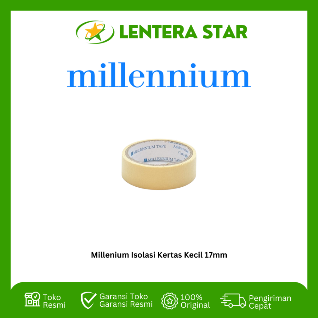 

Millenium Isolasi Kertas Kecil 17mm - Masking Tape