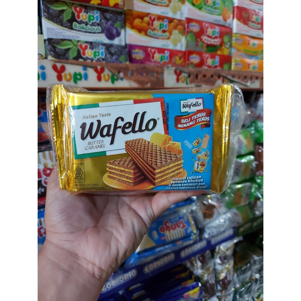 

WAFEE WAFELLO 38 GR | WAFELLO COKELAT | WAFELLO CARAMEL | WAFELLO DURIAN | 2000an