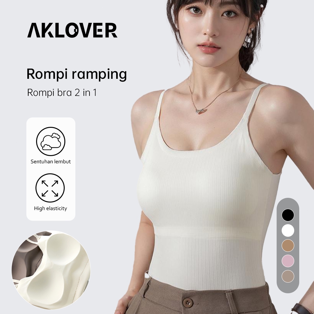 Home care - AKLOVER Tank Top Bra Kamisol Wanita Bra Bagian Dalam