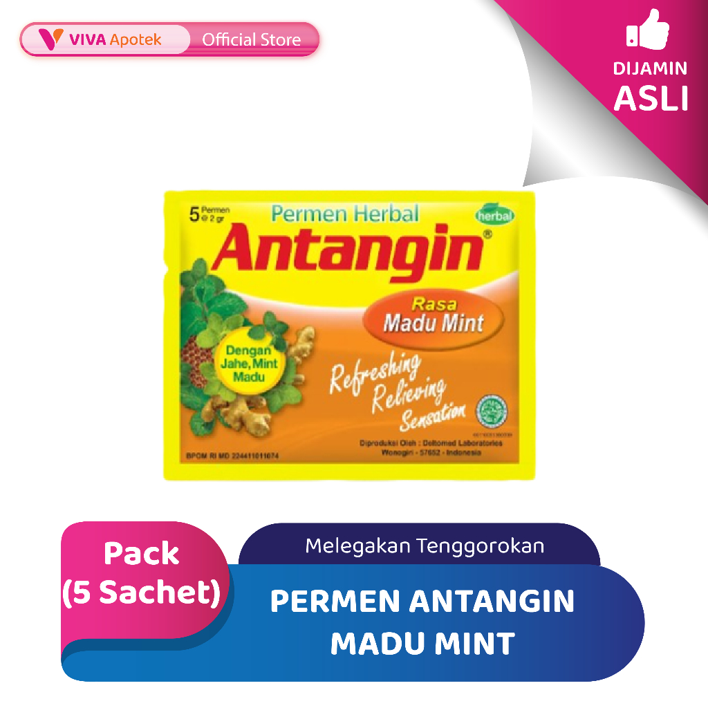 

Permen Antangin Madu Mint untuk Melegakan Tenggorokan (5 Sachet)