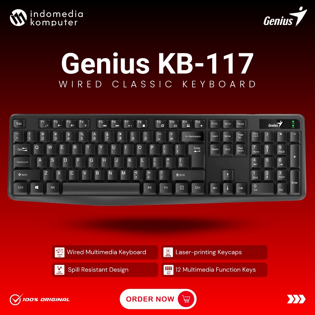 Keyboard Genius 117 USB Genius KB 117 Keyboard murah Genius 117 USB