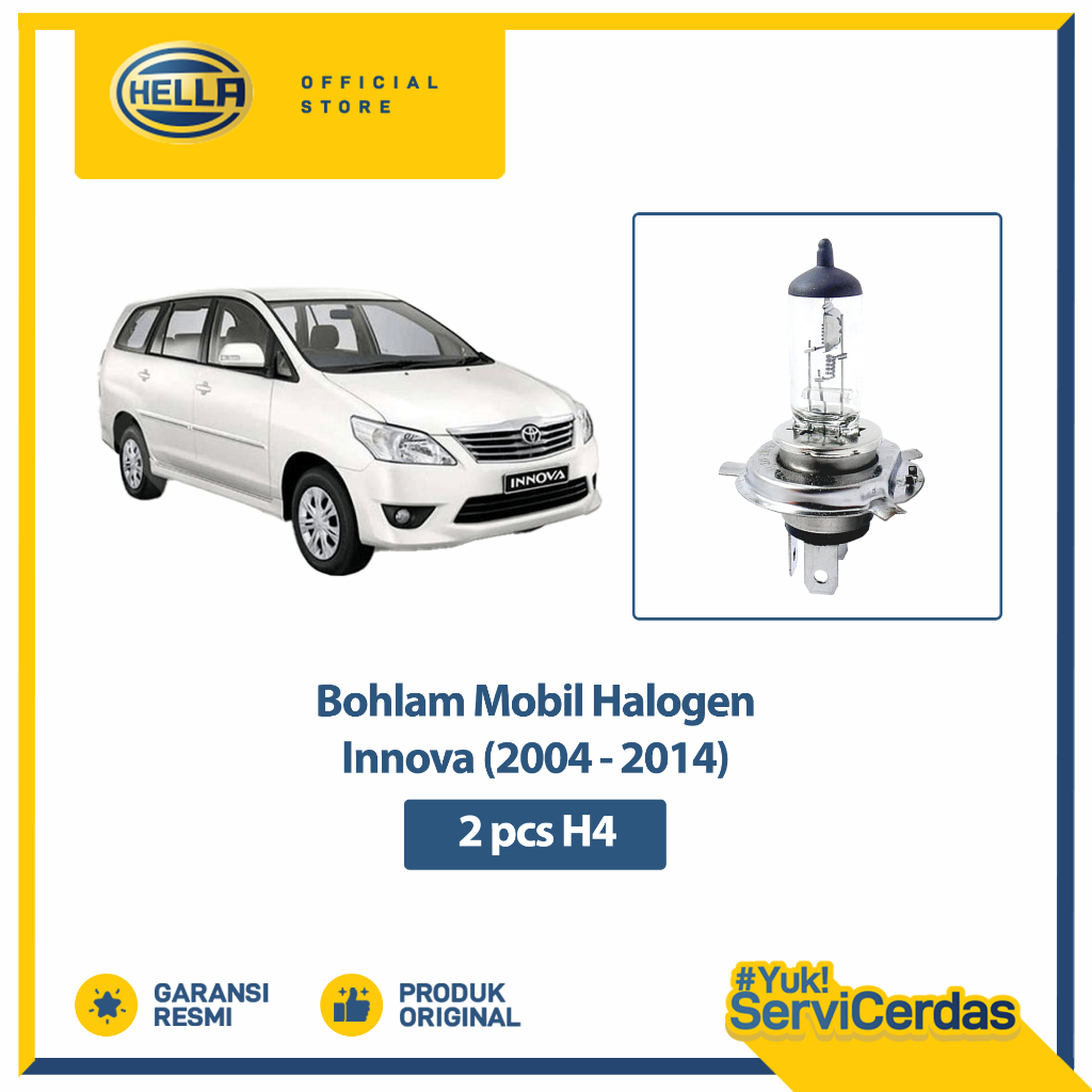 Lampu Mobil Innova 2004 - 2014 H4 (2 pcs) - Bohlam Mobil Hella