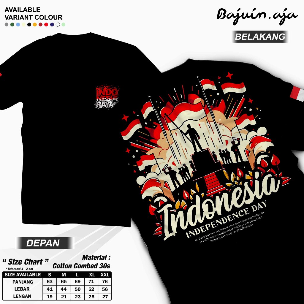 Kaos Baju 17 Agustus 2025 indonesia independence day Pria Wanita Baju Merah Putih 17 Agustus