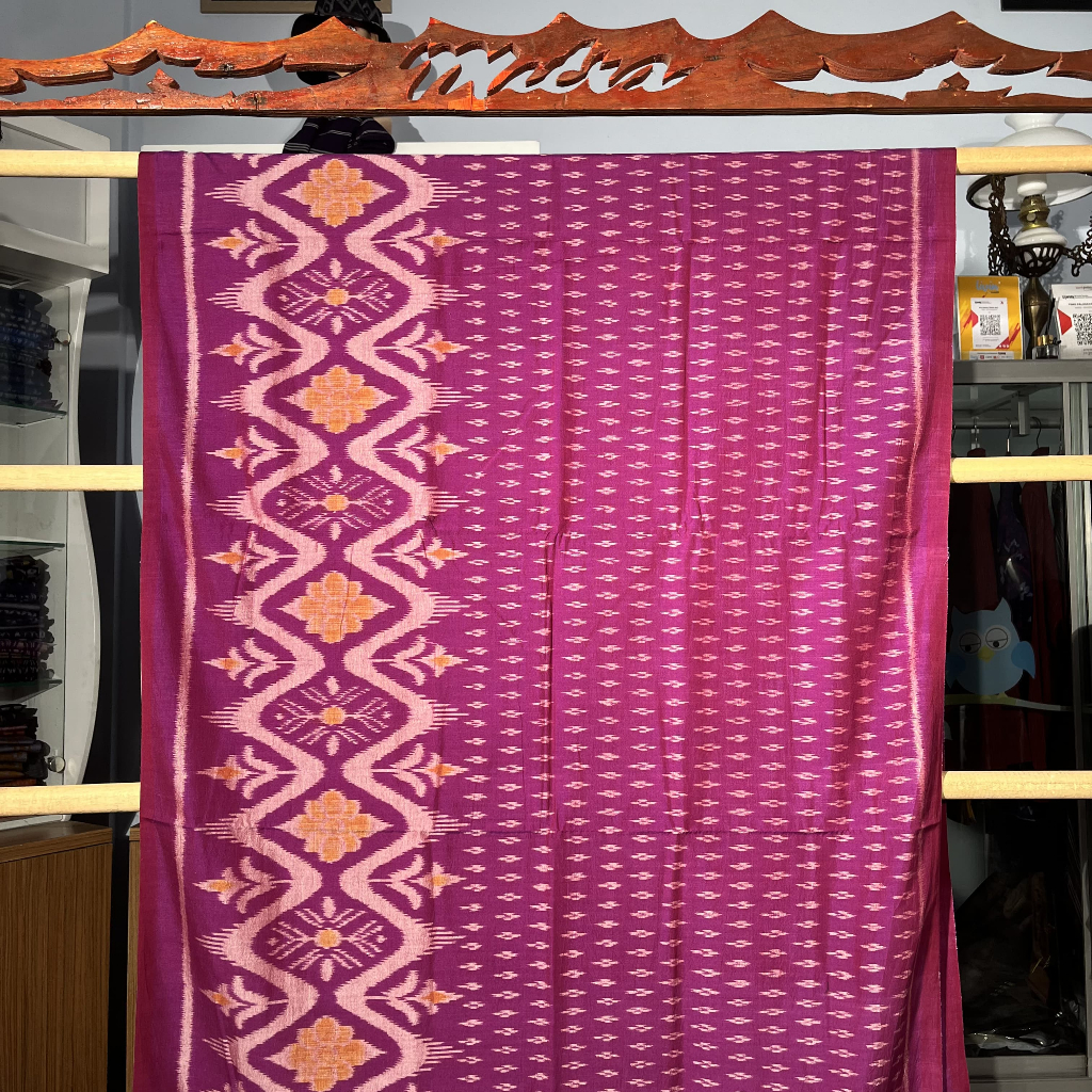 kain Tenun Harmoni Udang Bintang Silver Kombinasi Emas (ungu) (UNG3104KAINMS5)