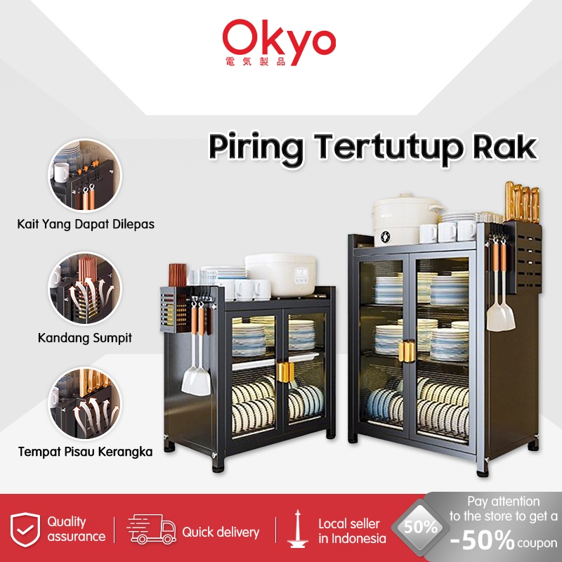 Rak Piring Tertutup Rak Cuci Piring Stainless Pengering Piring Stenlis Dapur Dish Rack Dish Drainer