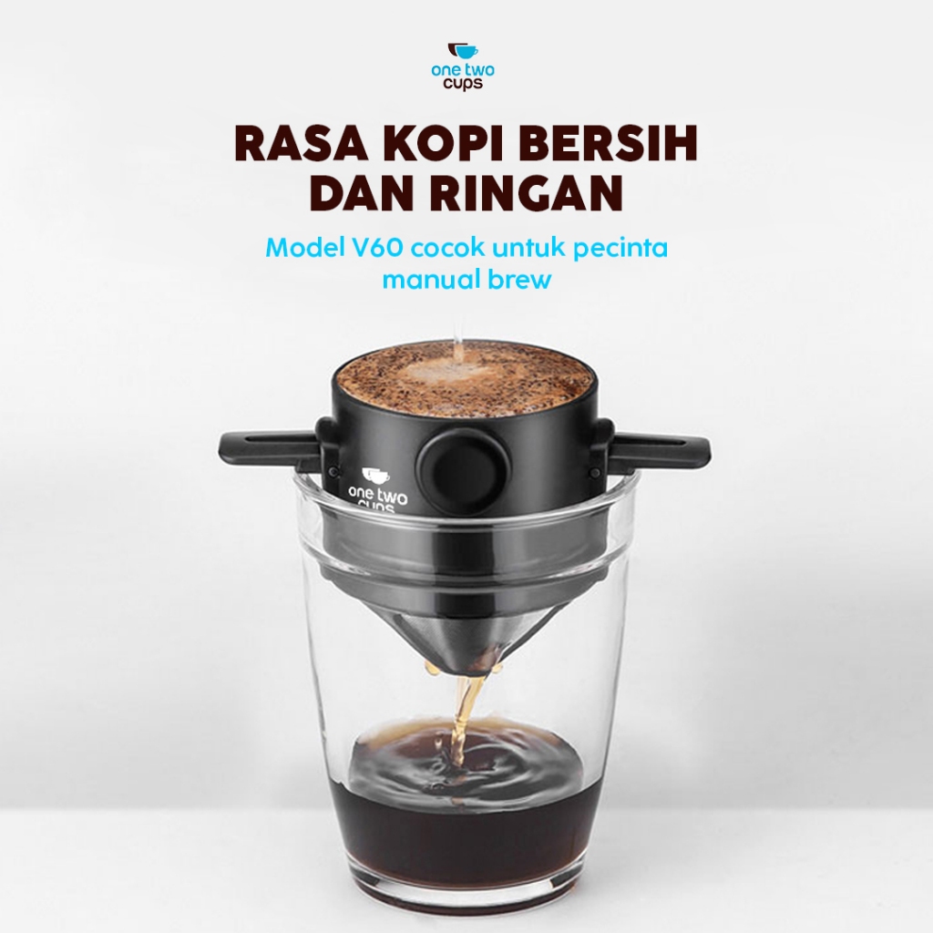 One Two Cups Filter Penyaring Kopi Portable Cone V60 / V60 Portable
