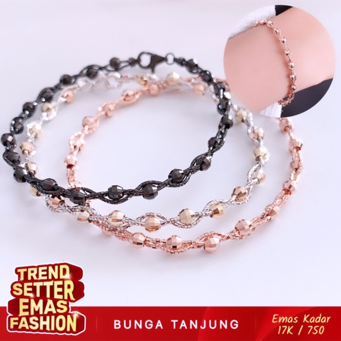 GELANG CHOKER MERICA LILIT - EMAS 17K - BUNGA TANJUNG GOLD
