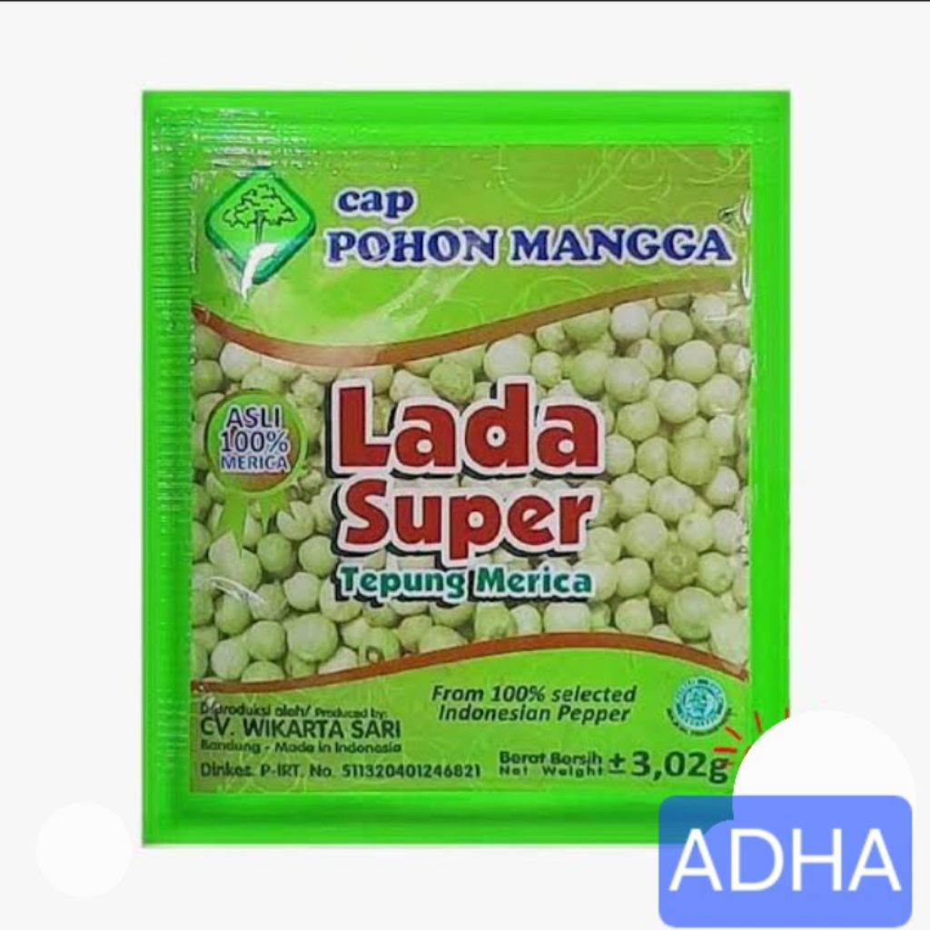 

BUMBU MASAK BUBUK LADA SUPER BUBUK MERICA CAP POHON MANGGA SACHET
