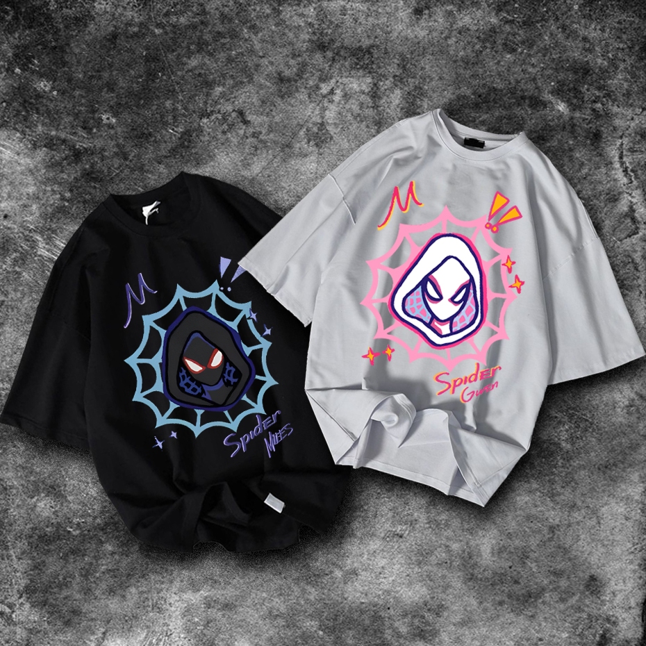 TERBARU KAOS TSHIRT ANAK COUPLE SPIDER GWEN & MILES Z3 ANAK COUPLE SPIDERMAN TSHIRT COUPLE KAOS