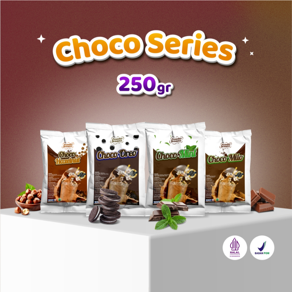 

Powder Dreams Bubuk Coklat / Minuman Bubuk Chocolate series Varian Reguler 250 gr