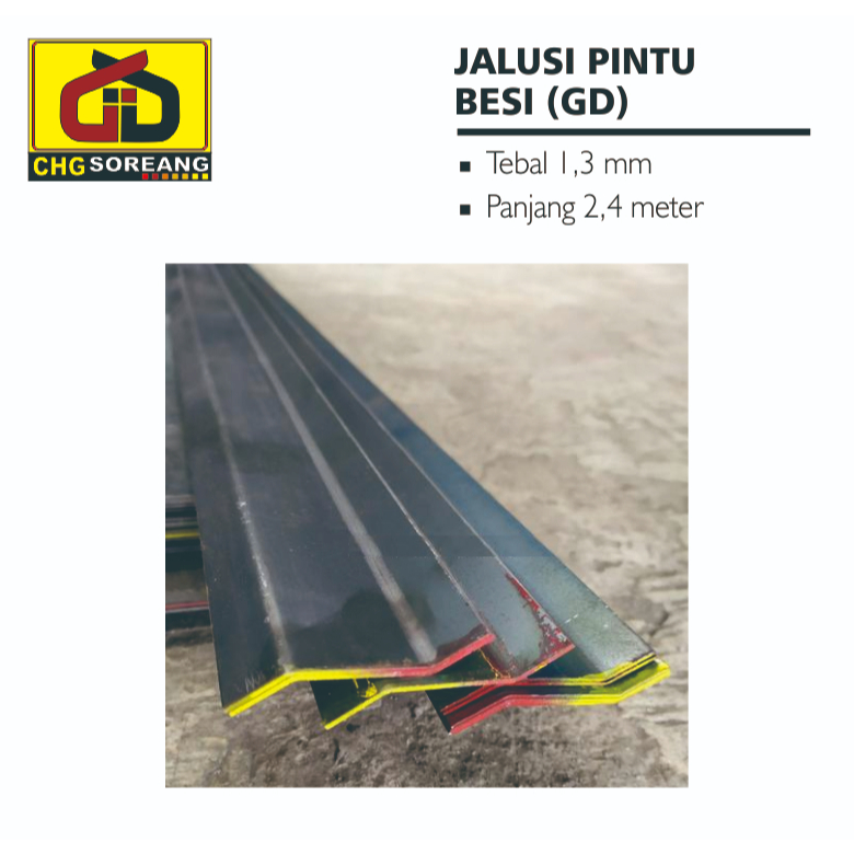 Jalusi Pintu Besi/Ventilasi Udara 2,4 m (1,3 mm) gd