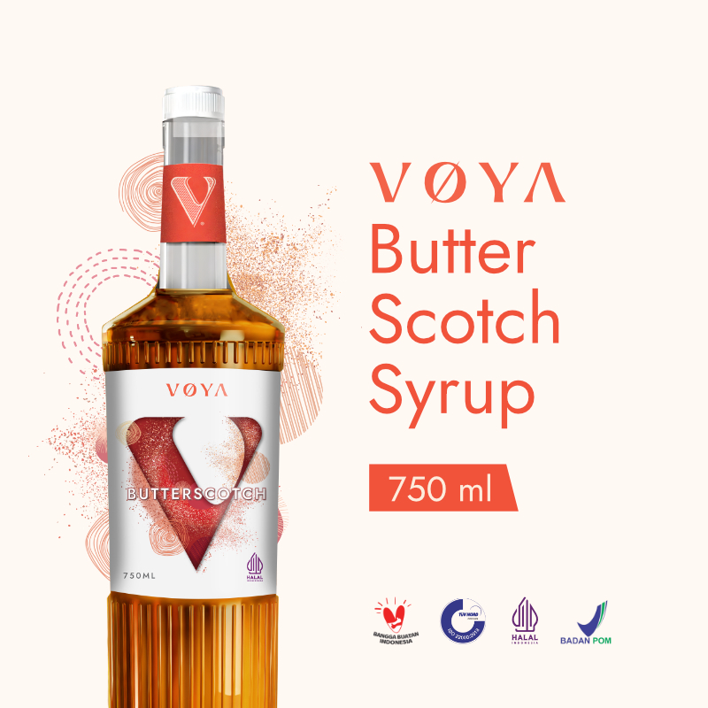 

VOYA Premium Butterscotch Syrup 750 ML (Sirup Premium Rasa Butterscotch)
