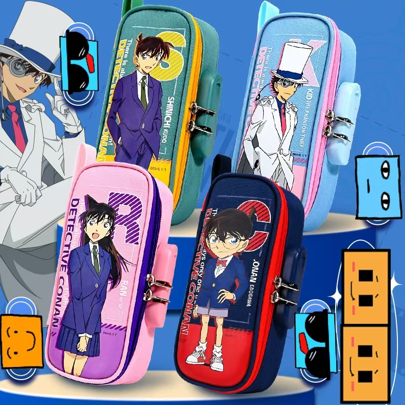 

Detective Conan Pencil Case Password Lock Pencil Box Large Capacity Stainproof Stationery Box
