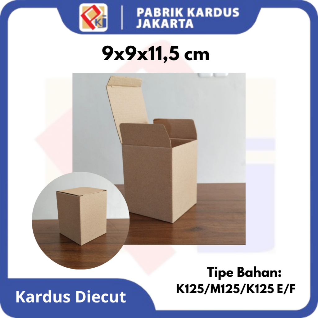 

Kardus Diecut / Kardus Gelas / Karton Polos Uk 9x9x11,5 cm / Box Cangkir / Kotak Aksesoris