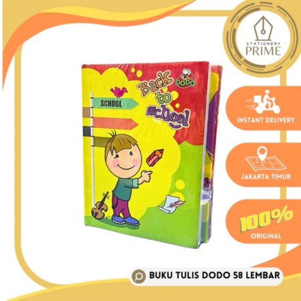 

Buku Tulis DODO 58 Lembar by SiDU ( 1 Pak isi 10 Buku )