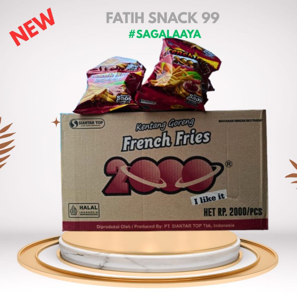 

FRENCH FRIES 2000 KARTON ISI 40 PCS X 15 G SNACK KENTANG SAOS