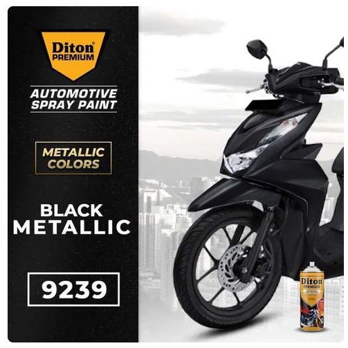 Cat Pilox Hitam Kilap Hitam metalic Black Metallic 400 cc 9239 Diton Premium Asli Pilox hitam Glossy