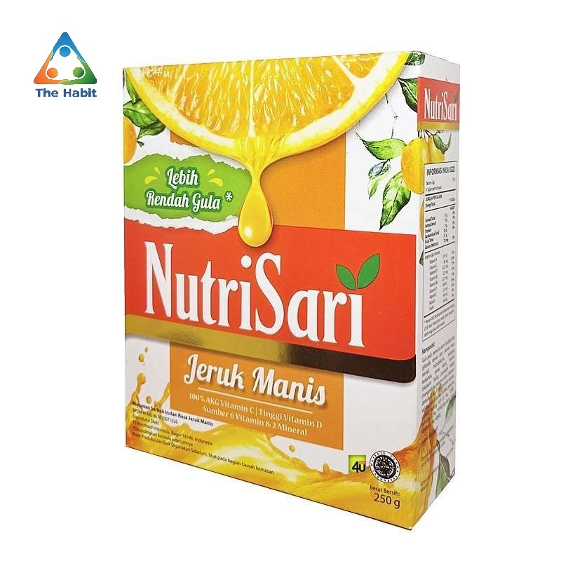 

(The Habit) Nutrisari Jeruk Manis Minuman Bubuk 250 g/ Box/ 500gr per box