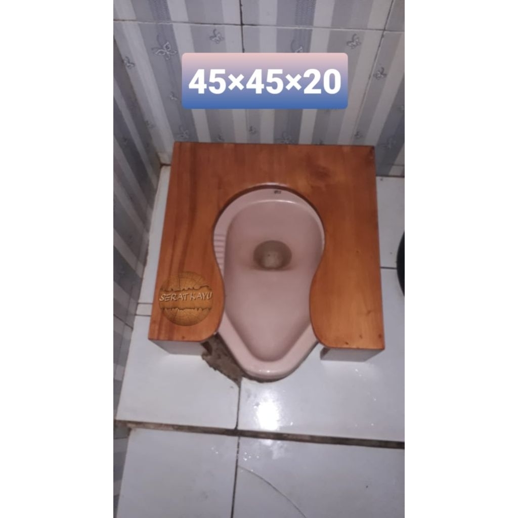 wc duduk wc portable wc lansia kursi bolong wc kayu 45×45×20