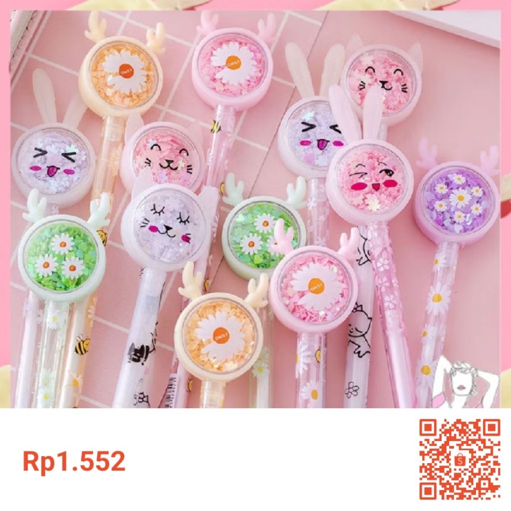 

Pena Karakter Payet Gliter Bunny Lucu Black Ink Gel Pulpen Murah Gel Bolpen Gel Pastel Alat Tulis Sekolah Kantor Murah