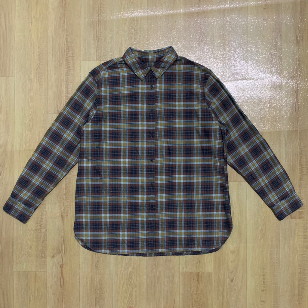 flanel uniqlo kemeja veterano