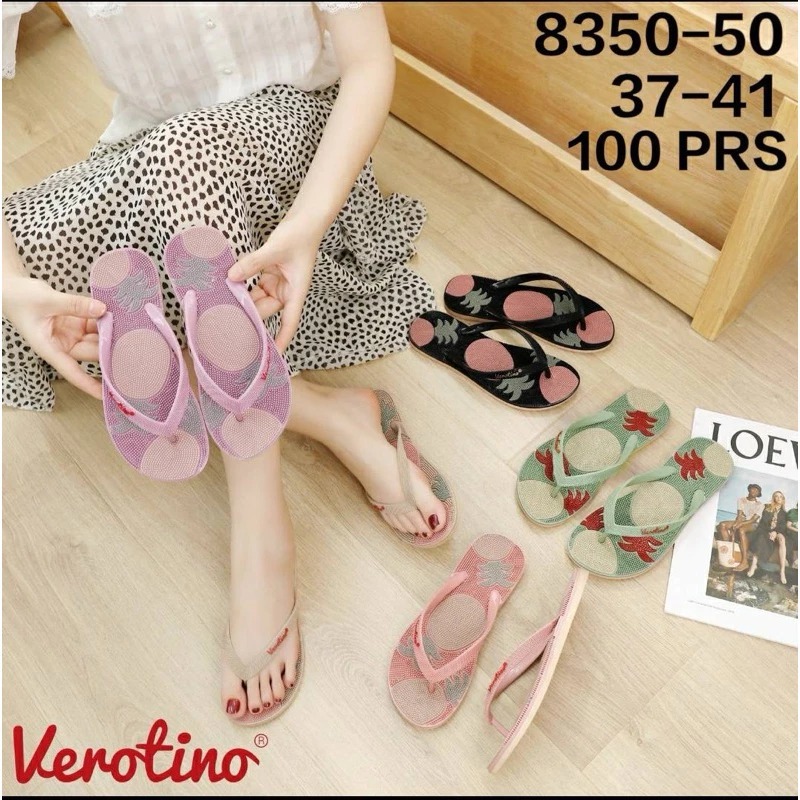 Sandal Jepit Wanita Terapi Dewasa Sendal Jepit Berduri Karet Ringan Elastis Sendal Rematik