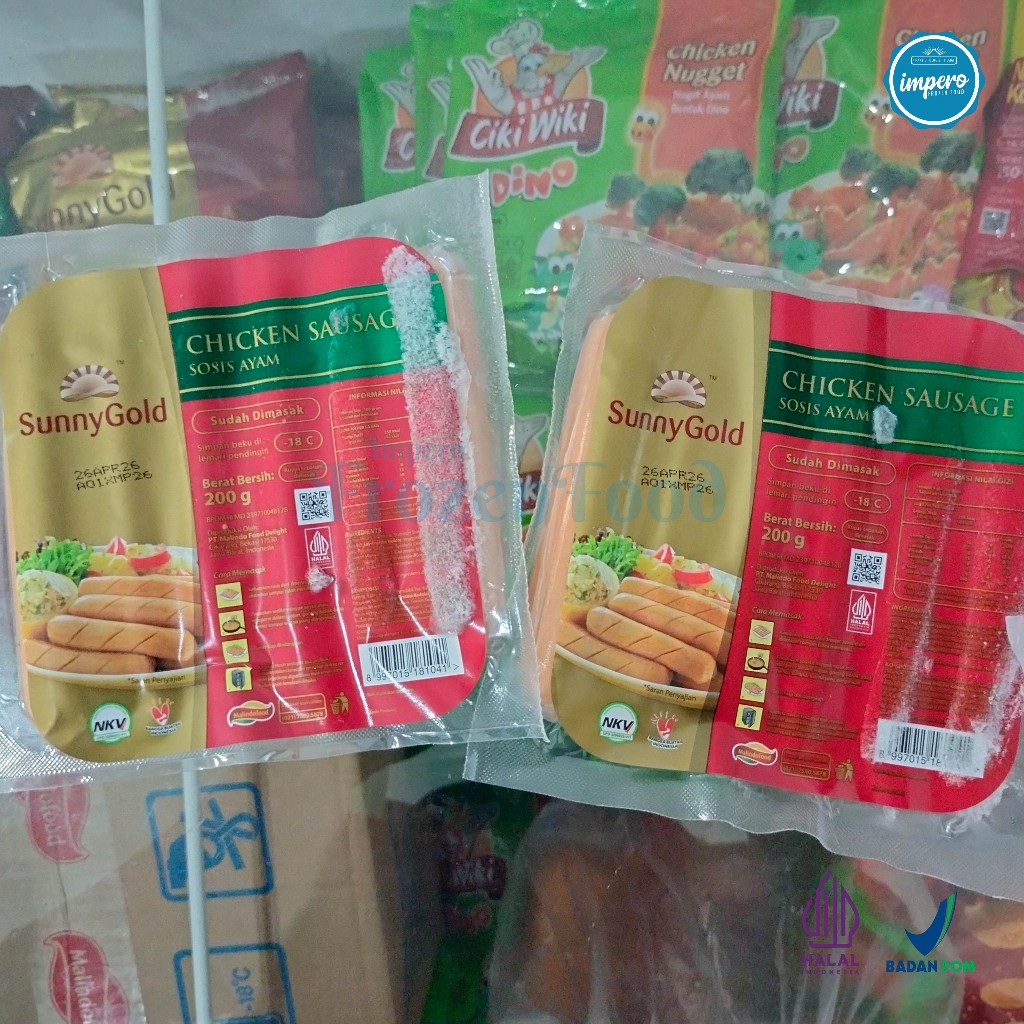 

Sunny Gold Chicken Sosi Ayam 200 gr Isi 6 / Sosis