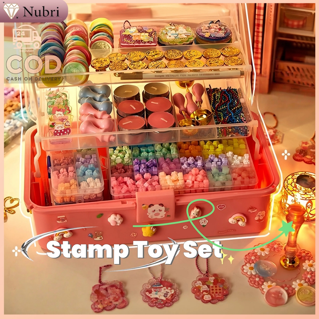 

DIY Mainan Stempel Lilin Anak Mainan｜ Wax Seal Kit Mainan Anak｜Cap Lilin Warna-warni｜DIY Edukasi Kerajinan ｜Hadiah Anak Kreatif